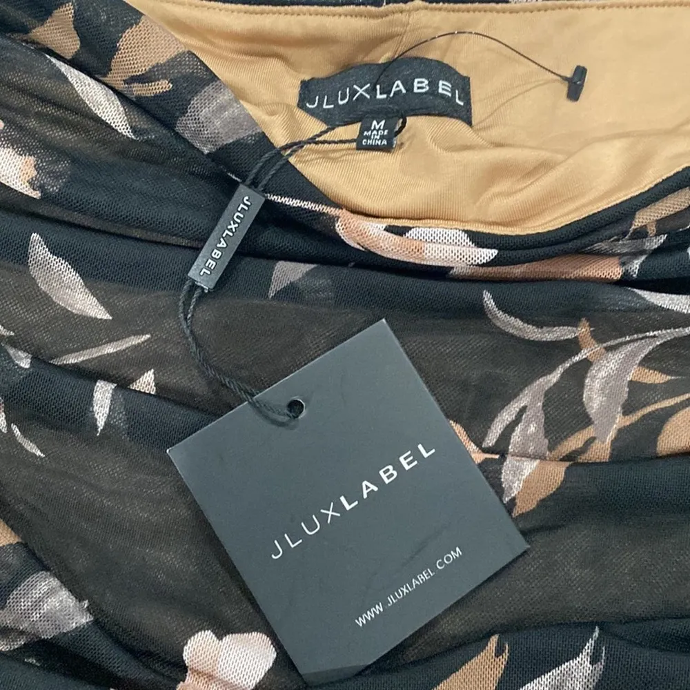 BLACK FLORAL DELILAH MESH SKIRT b10 size M - Image 3