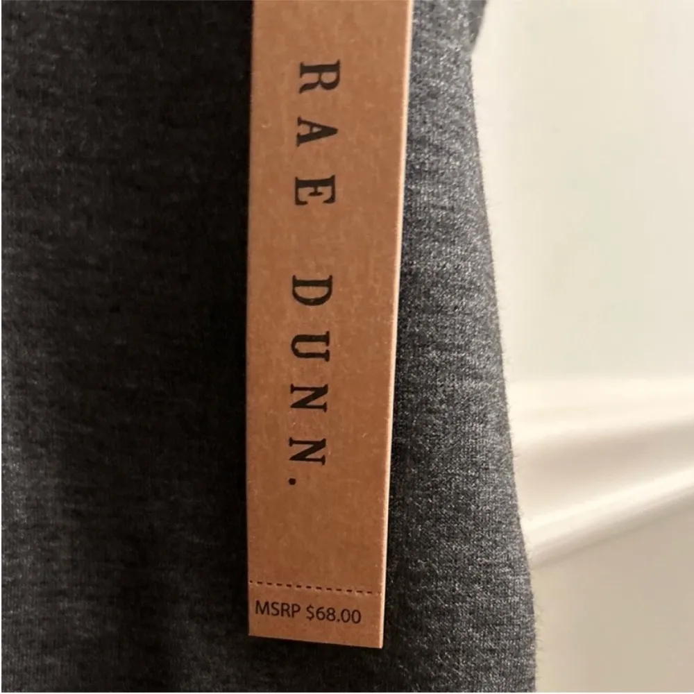 Women’s Rae Dunn Charcoal Grey Sweatshirt with Ankle Socks Size Small - Image 9