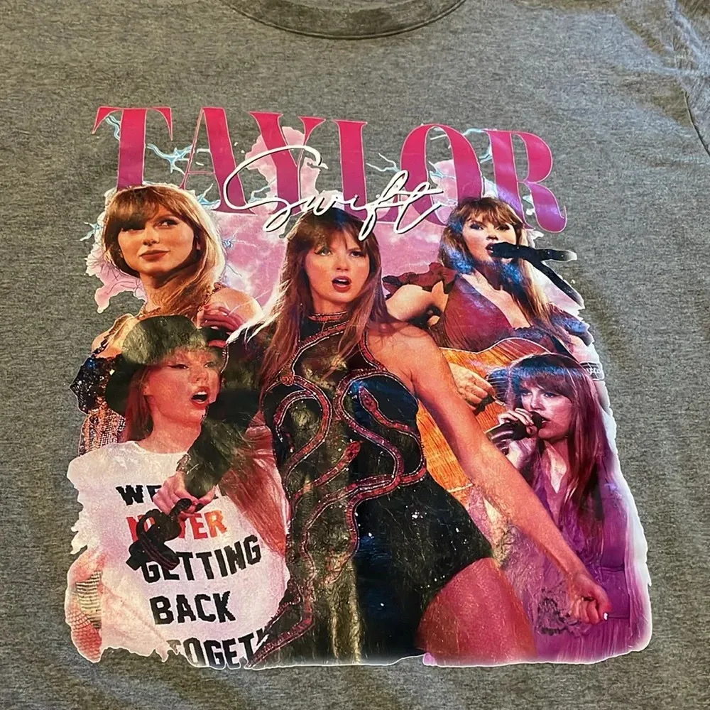 Taylor Swift Tee Gray Size XL - Image 2