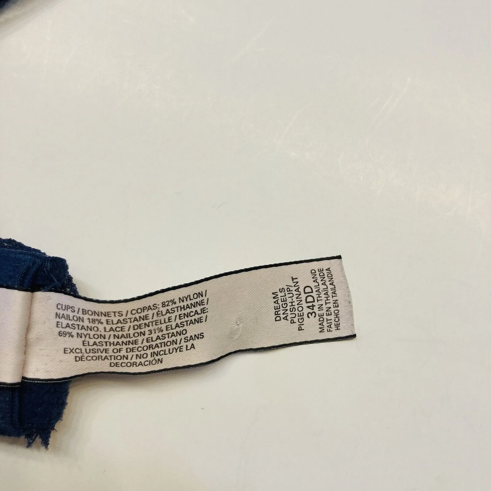 Victorias Secret Dream Angels Pushup Bra Padded Underwire Size 34DD‎ Blue - Image 6