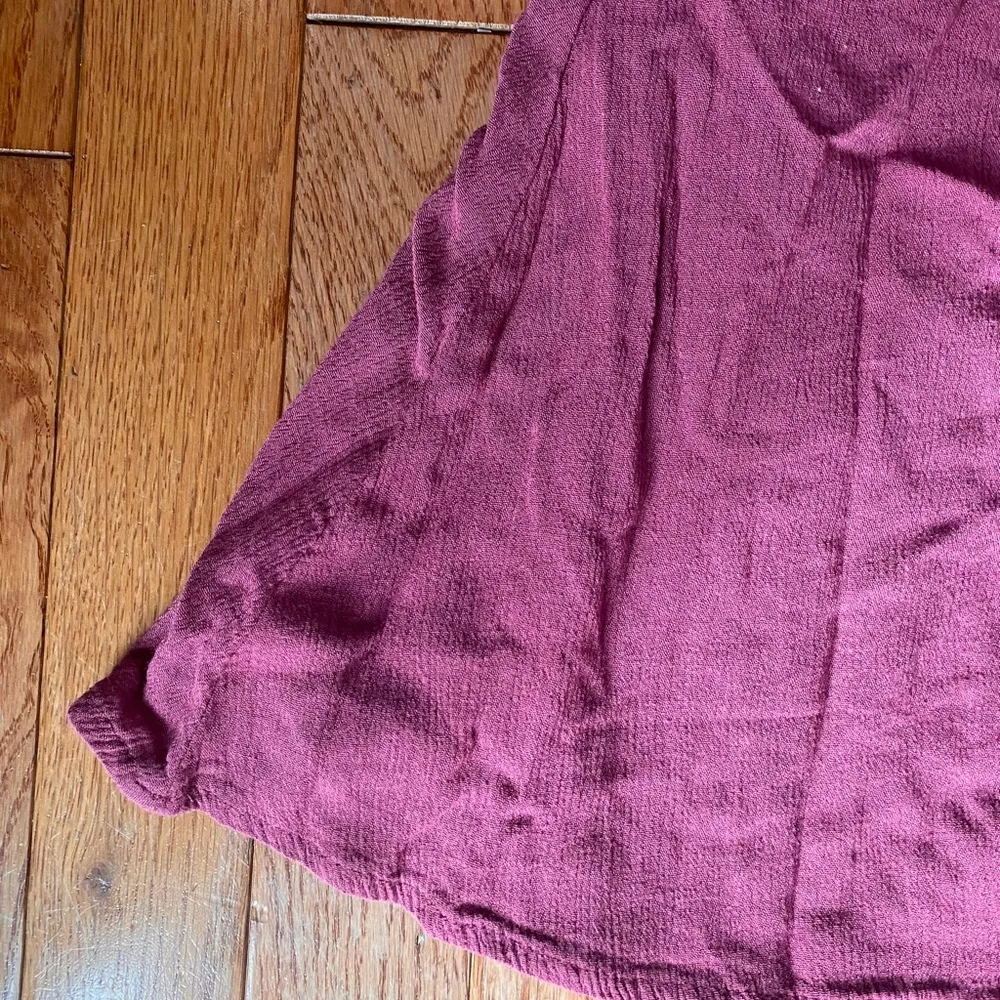 maroon pink babydoll smocked top - Image 5