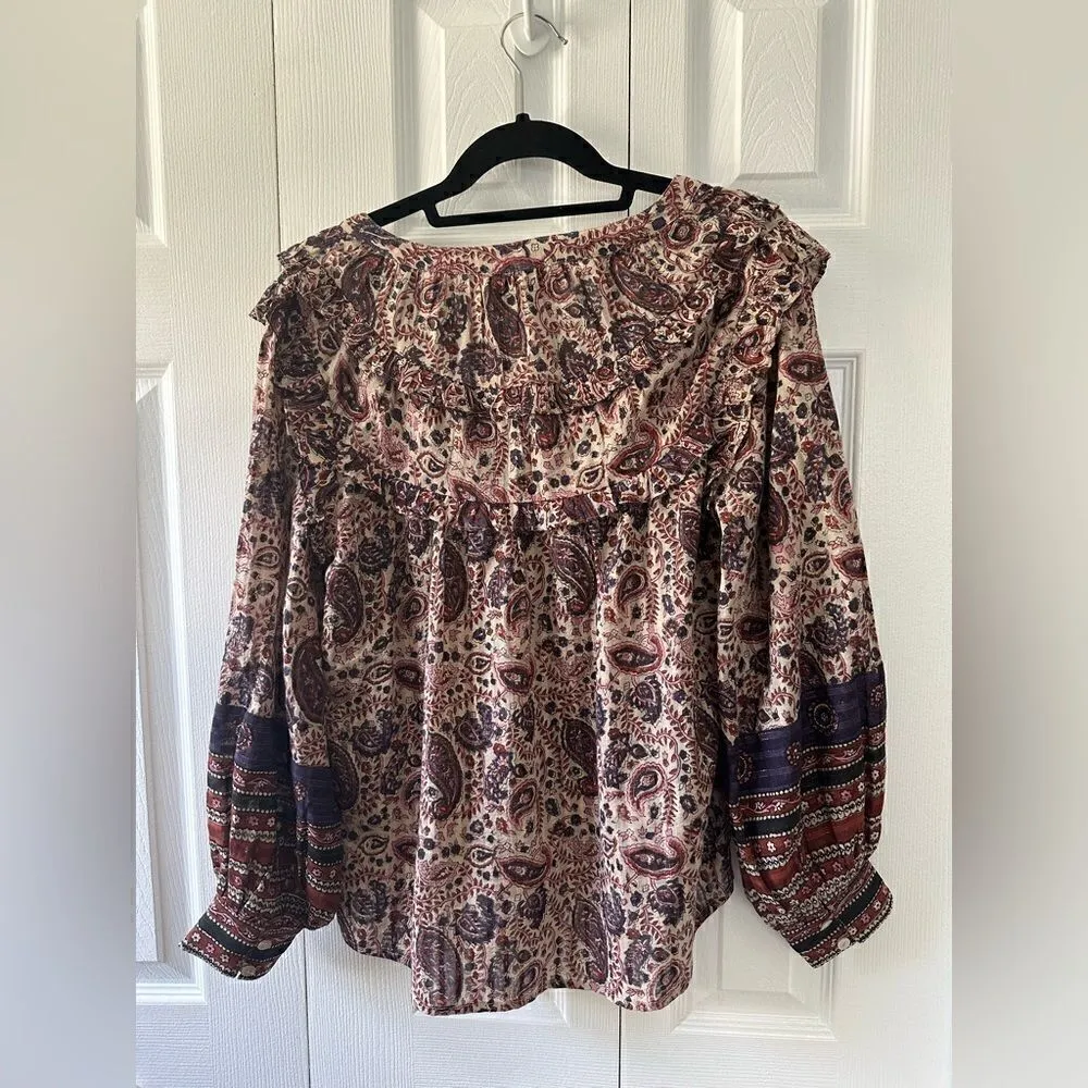 Cleobella Samara Ruffle Blouse Top - Organic Cotton - Image 10