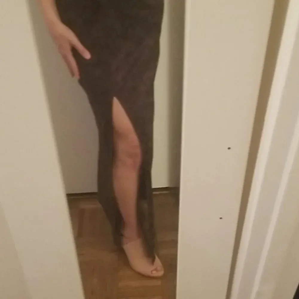 NWOT City Triangle Purple Full length gown dress high slit - Image 12