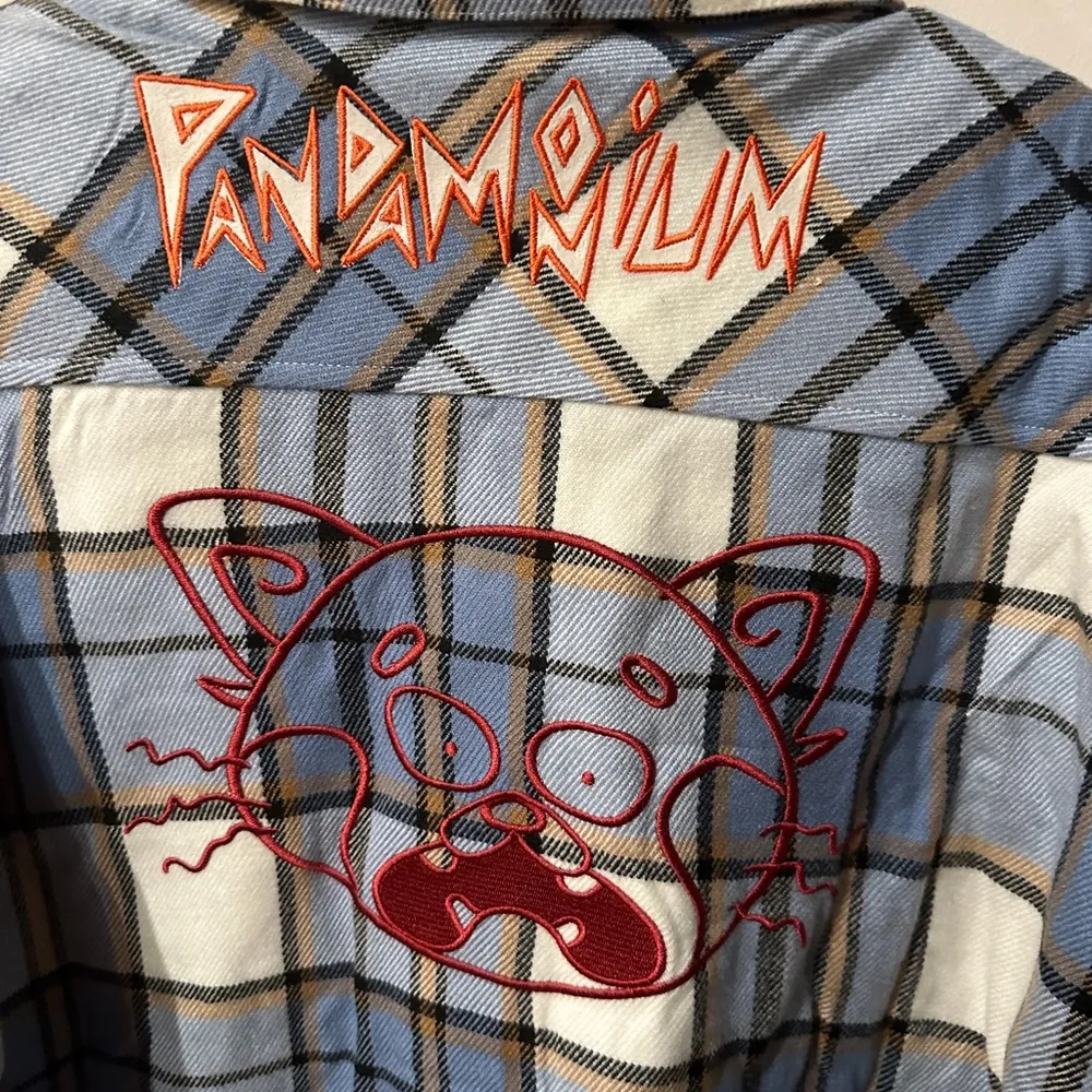 Reebok Blue Plaid Button-Up Shirt - Image 3