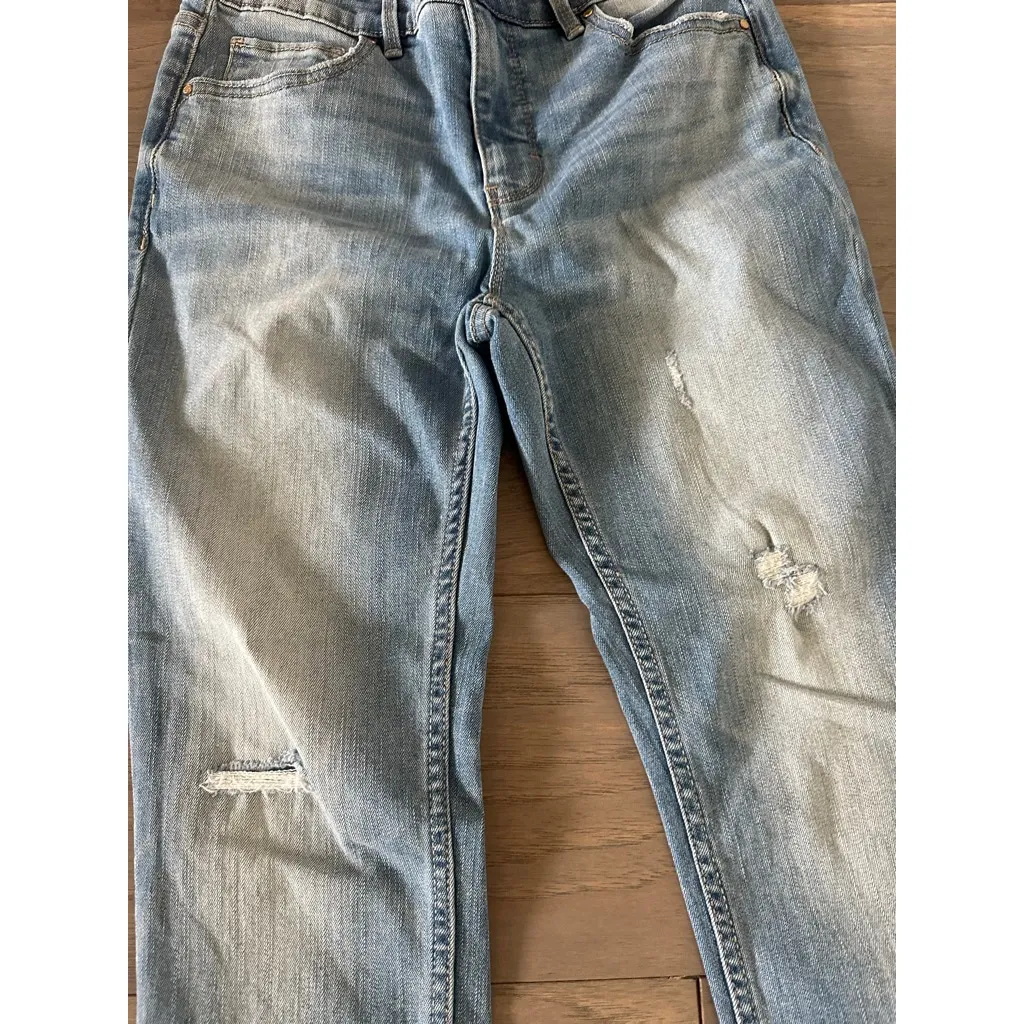 Women's White House Black Market Blue Distressed Skinny Jeans Size 2 - Image 2