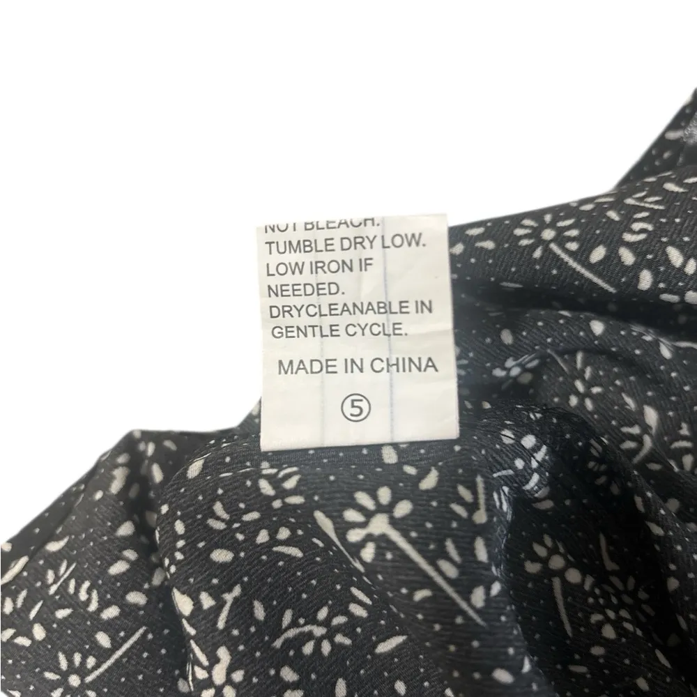 Black Ruffled Tiered Sundress with Puff Sleeves - Image 4