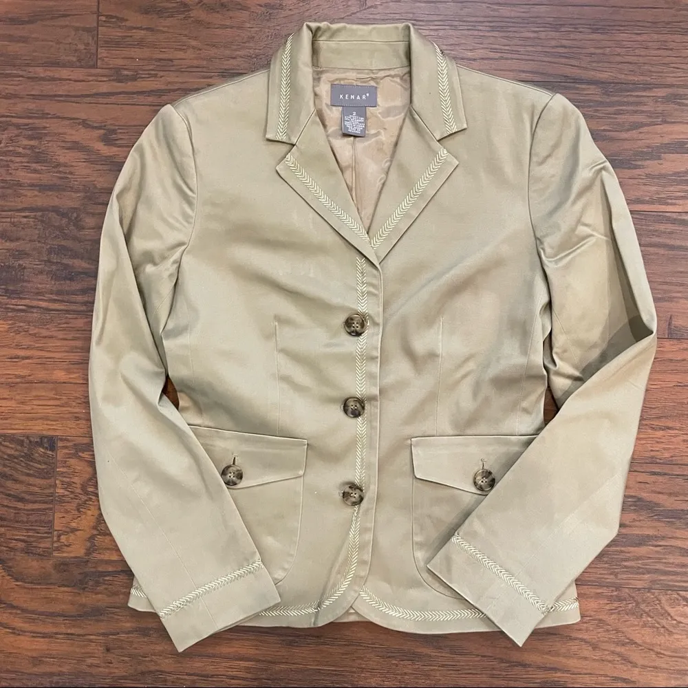 Kenar  light khaki blazer, size 2 - Image 3