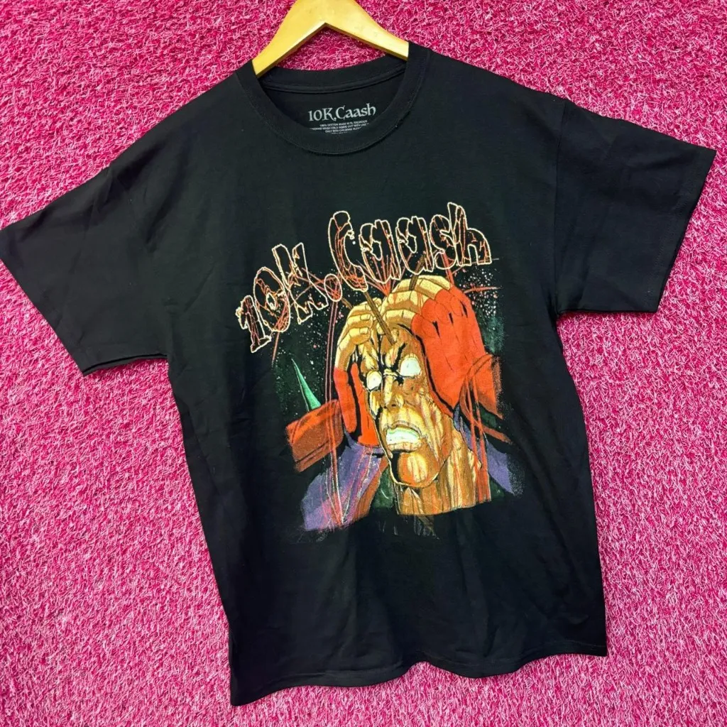10k.Caash Anime rap Tshirt size large - Image 3