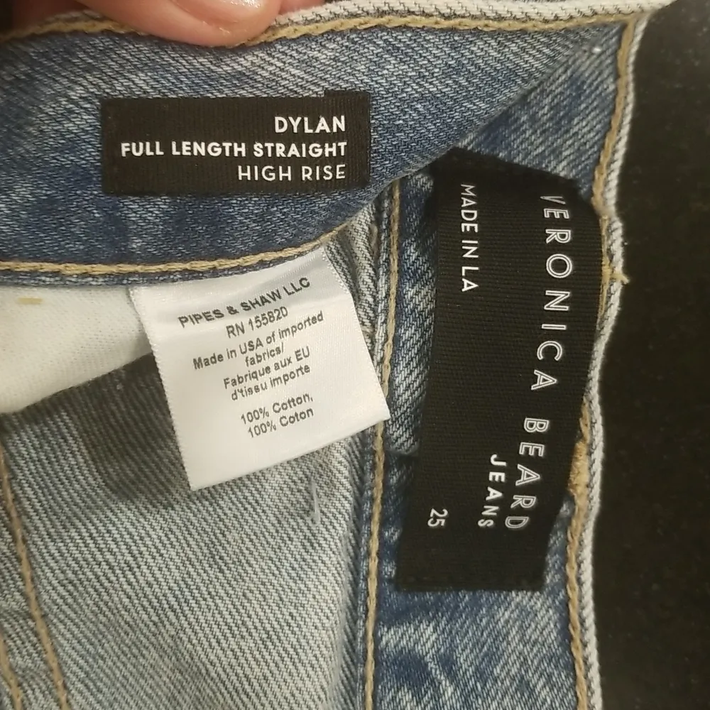 đź’•VERONICA BEARDđź’• Dylan Straight Leg Jeans Distressed Pebble Stone Blue 25 NWT - Image 17