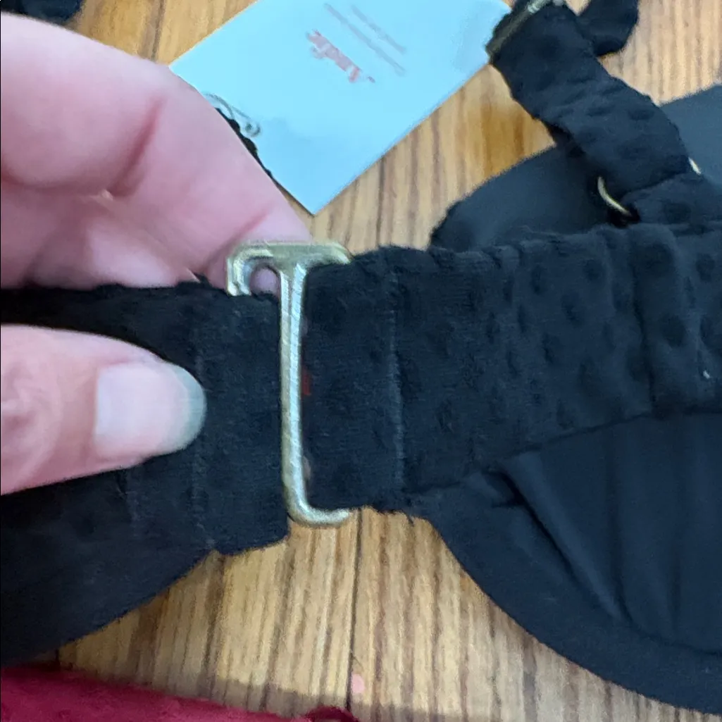 Andie Bikini Set Bermuda D/DD Top High Rise Bottom Terry Dots Black S NWT/NWOT - Image 7