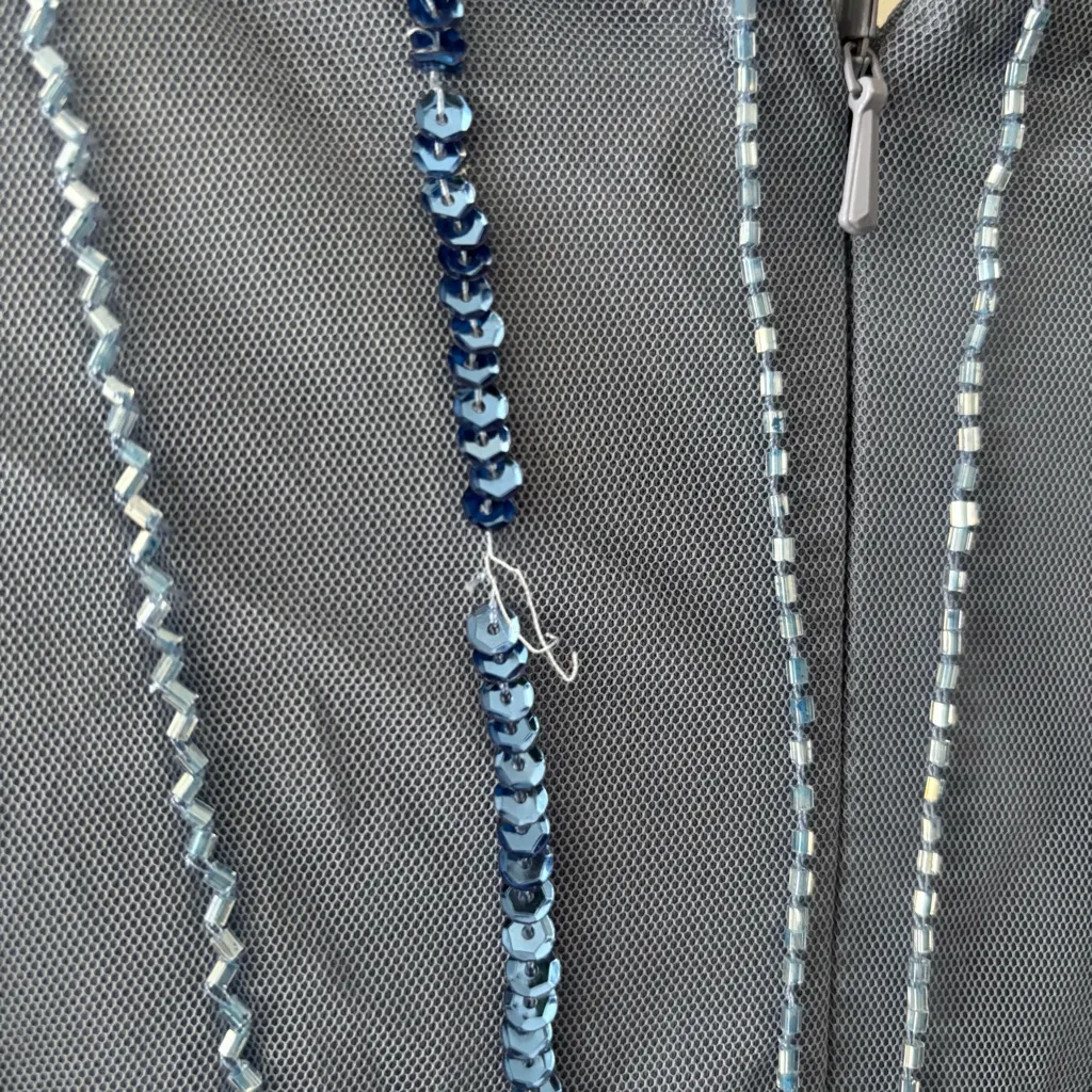 Mac Duggal Beaded Kimono Sleeve V-Neck Dress Periwinkle 14 NWT Black Tie Formal - Image 16