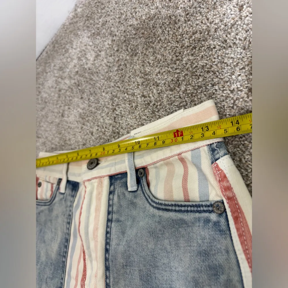 NEW! American Eagle Shorts 0 Striped Mom Short Patriotic American Cut Off - Image 5