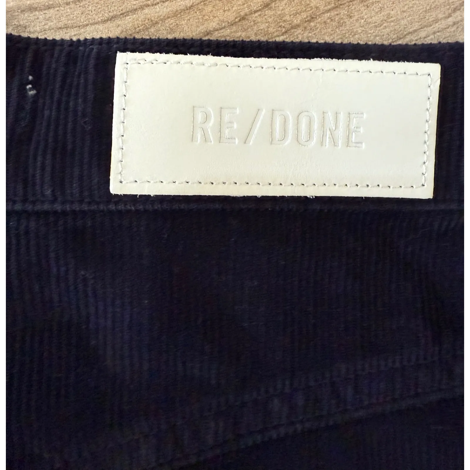 New! Re/Done Navy‎ 70's Pocket Mini Corduroy Skirt Size 26 $265 - Image 6