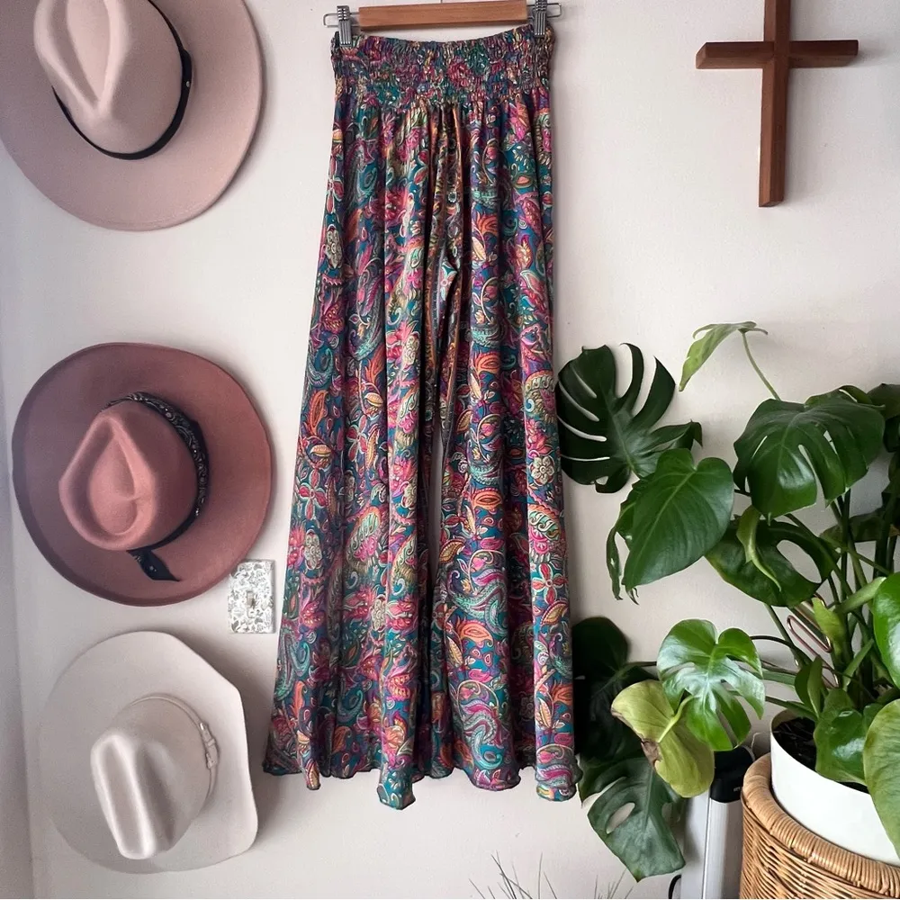 OCEANBLUE apparel boho tropical 2 PIECE SET pants & top FREE SIZE vacation beach - Image 4