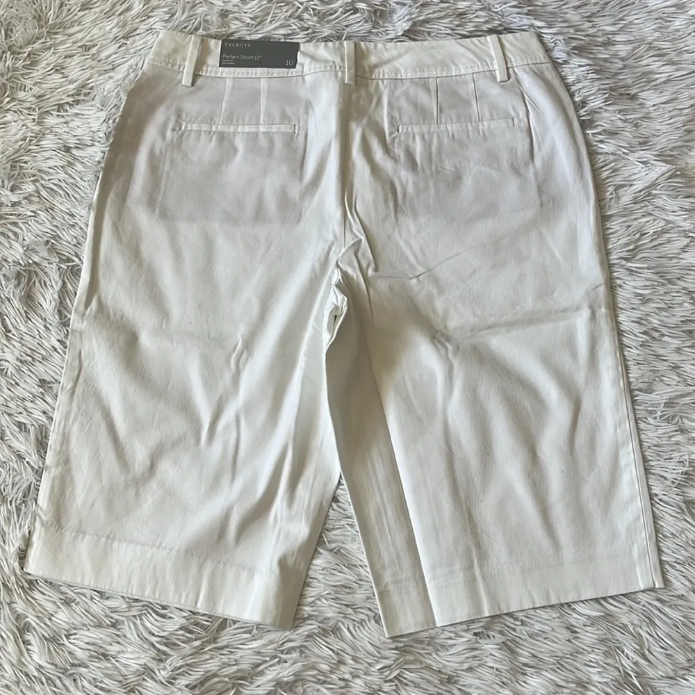 TALBOTS Women’s PERFECT SHORTS 13" white size 10 nwt - Image 11