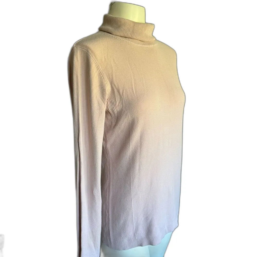 Motive Light Pink Turtleneck Sweater Lightweight Soft Large L - Image 6