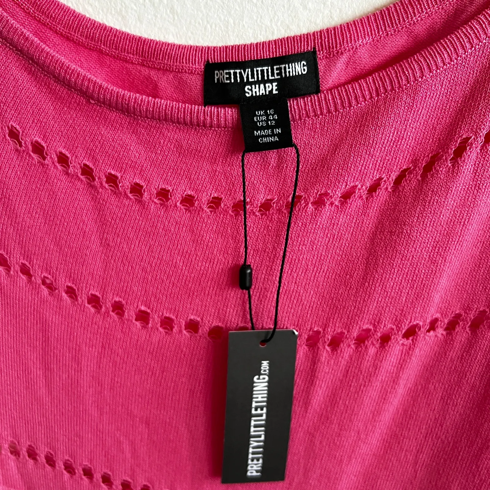 Pretty Little Thing Pink Shape Jumpsuit Baddie Festival Rave‎ Y2K Glam Sz 12 - Image 4