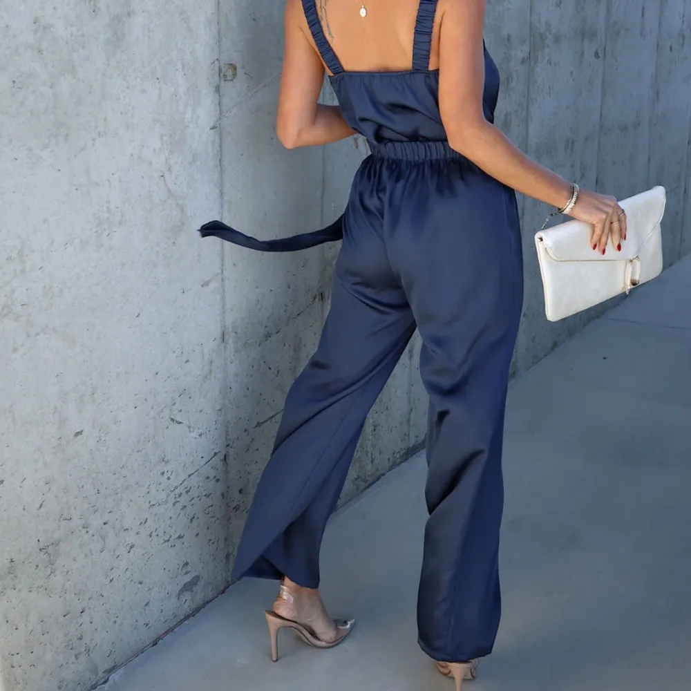 VICI | Elsa Satin High Waisted Front Tie Pants - Image 4