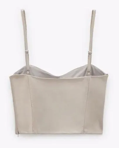 Faux Leather Crop Top - Image 4