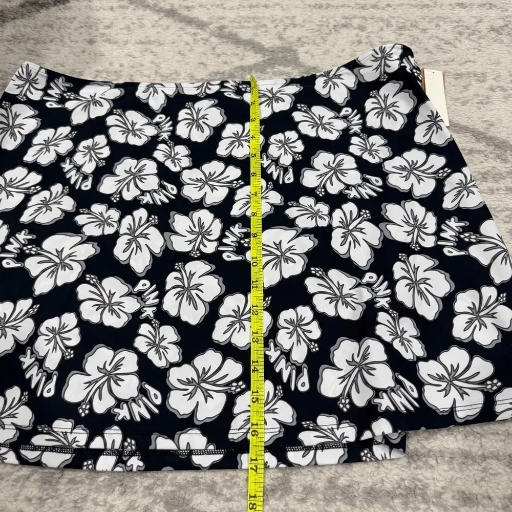 NWT Victoria Secret PINK Black and White Floral Swim Skirt - Image 12