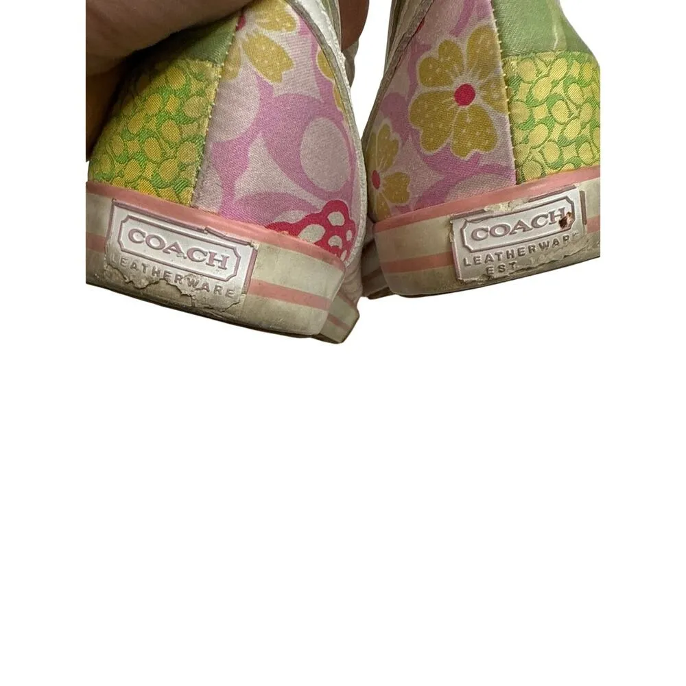 Coach Patchwork Dawnell Pastel Lace Up Sneakers Sz 6.5M Women’s Colorful - Image 6