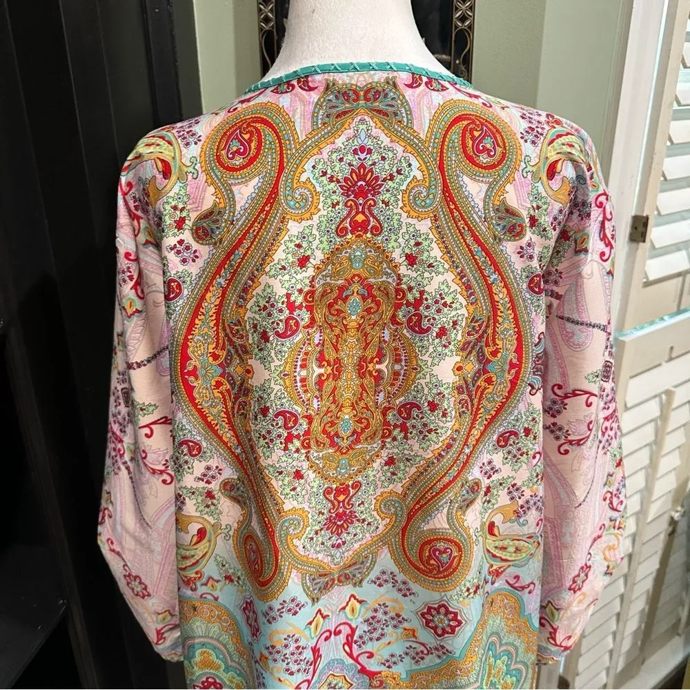 Soft Surroundings Boho Paisley Tunic Top – Size Medium - Image 9