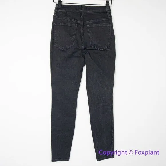 Madewell 10" High-Rise Skinny Jeans in black frost‎ wash, 26 - Image 10