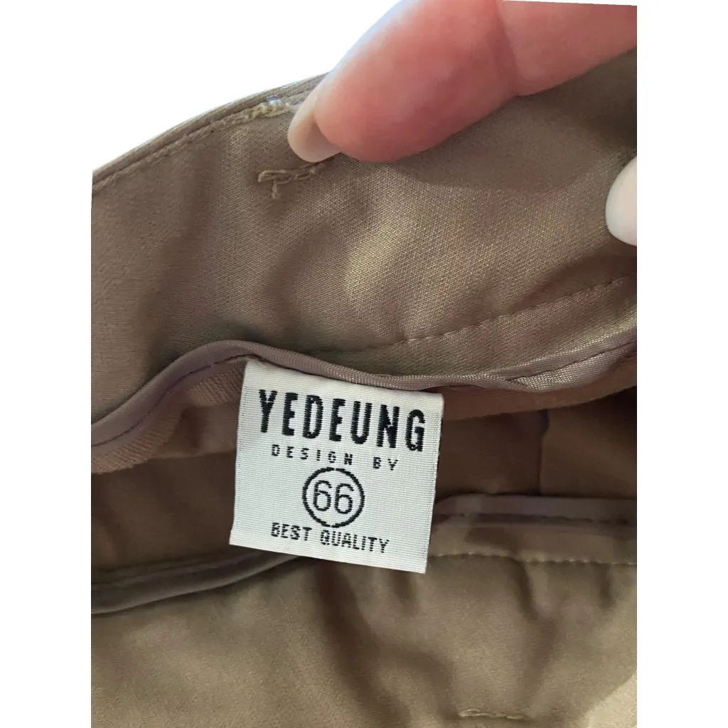 Yedeung Pleated Skorts Beige Size S Y2K Tan - Image 4