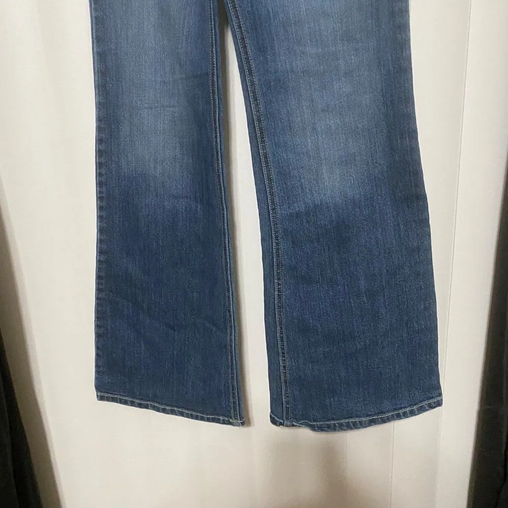 Old Navy Maternity Denim blue jeans.  Panel provides gentle back support as your - Image 2