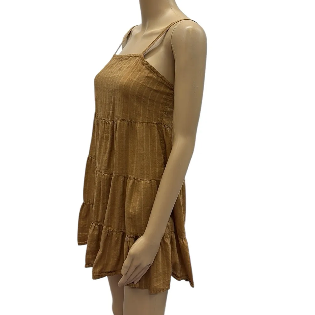 Old Navy Sleeveless Tiered Dobby Swing Dress  Coin Toss Color Petite XS - Image 4