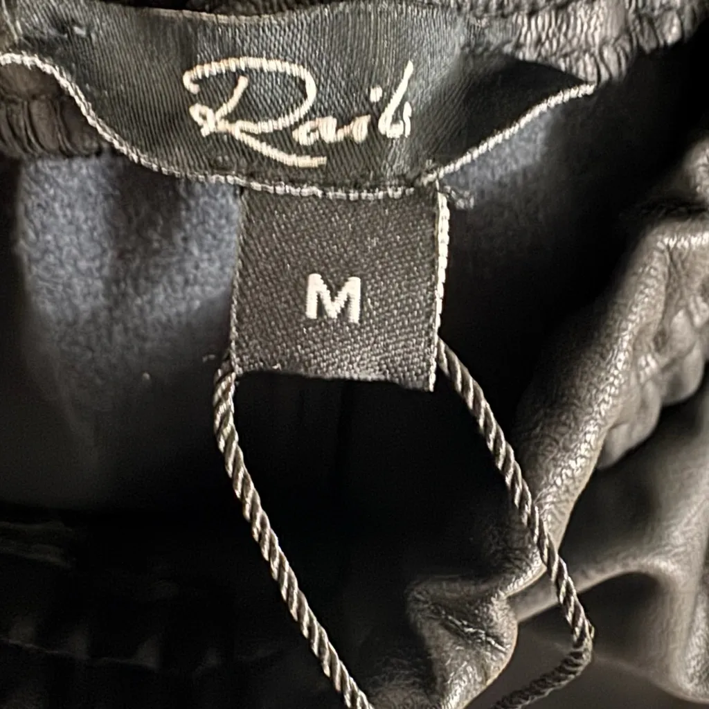 Rails Jayden Pants Vegan Leather Black Pull On Pants Womens Size Medium NWT - Image 4