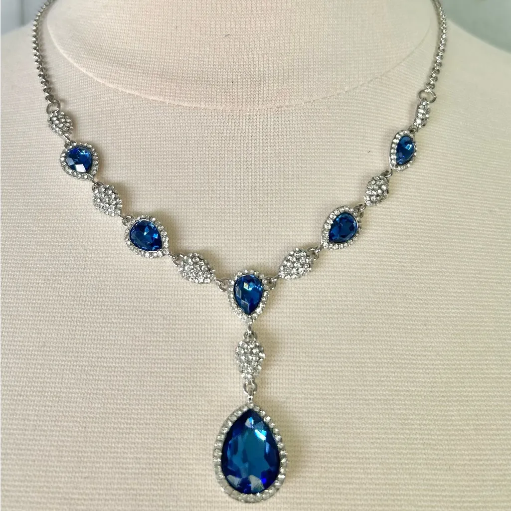 NIB!EleQueen Women Cubic Zirconia Teardrop Y - Image 5