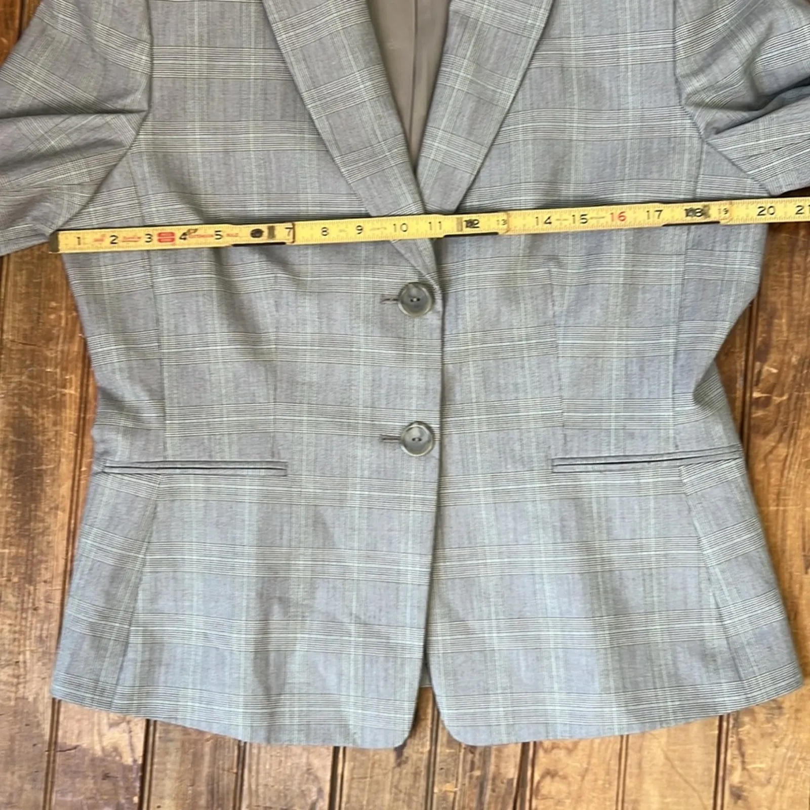 Women’s vintage Tahari classic brown plaid wide leg pant suit size 12 - Image 2