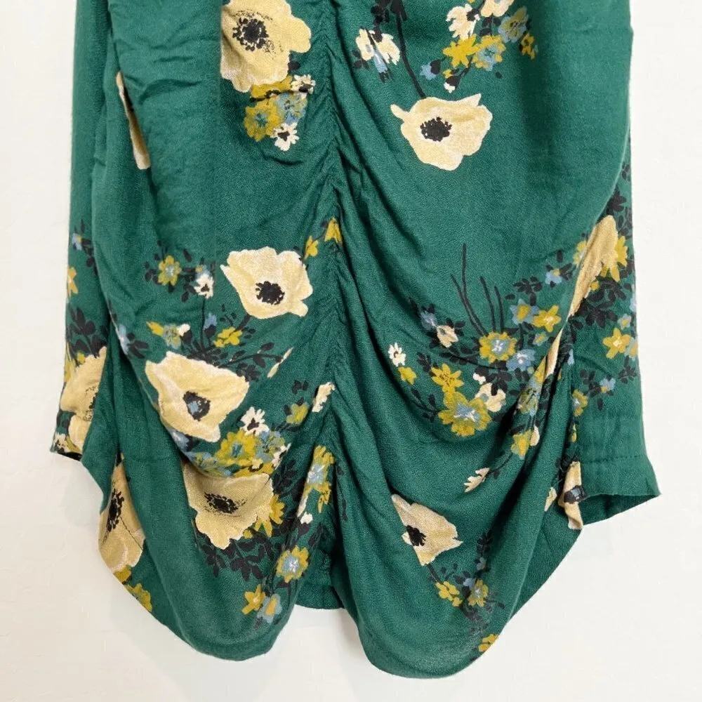Urban Outfitters Green Off The Shoulder Floral Mini Dress Vacation Casual Size 2 - Image 5