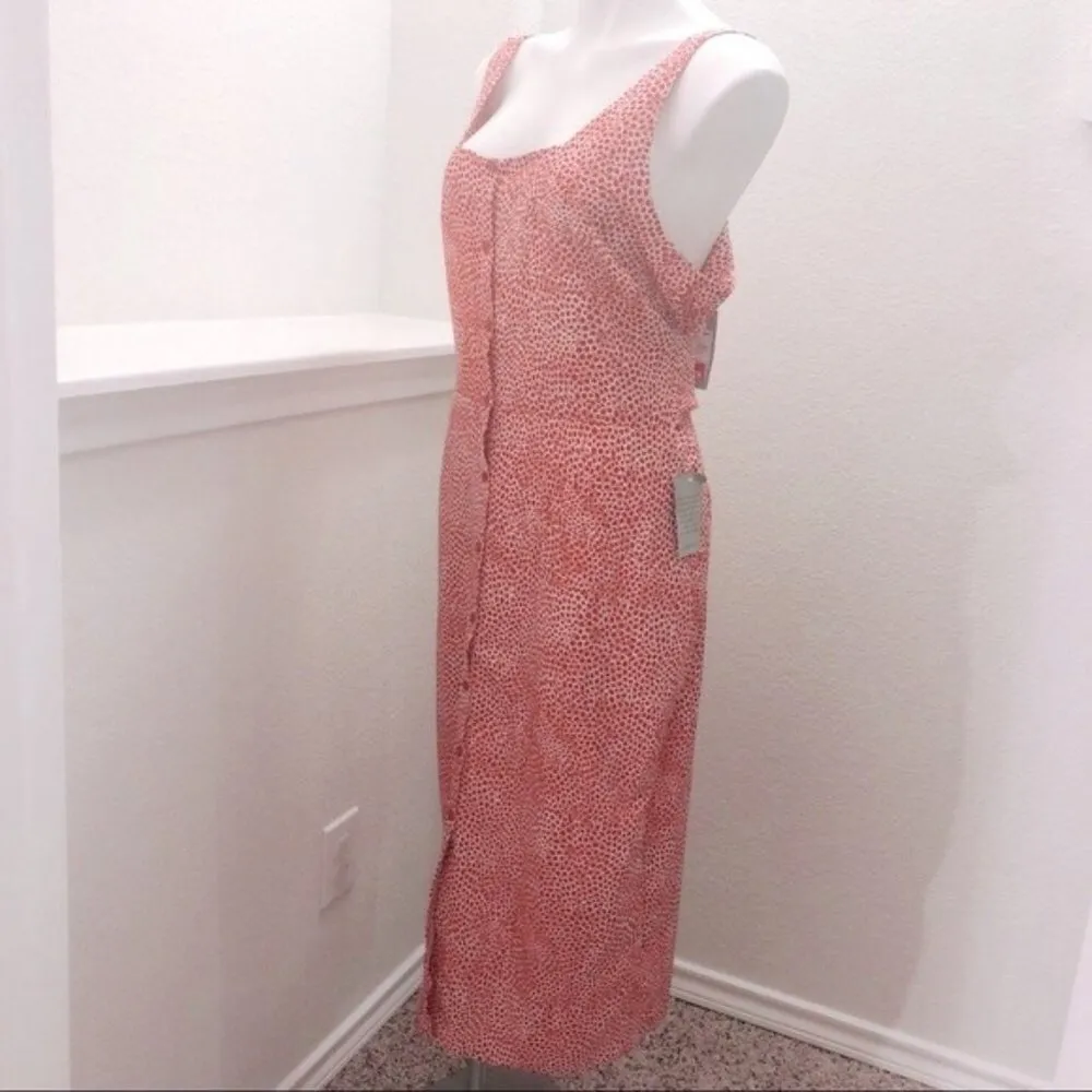 Chelsea28 Red & White Tie Front Midi Dress, Size L NWT $129.00 - Image 5