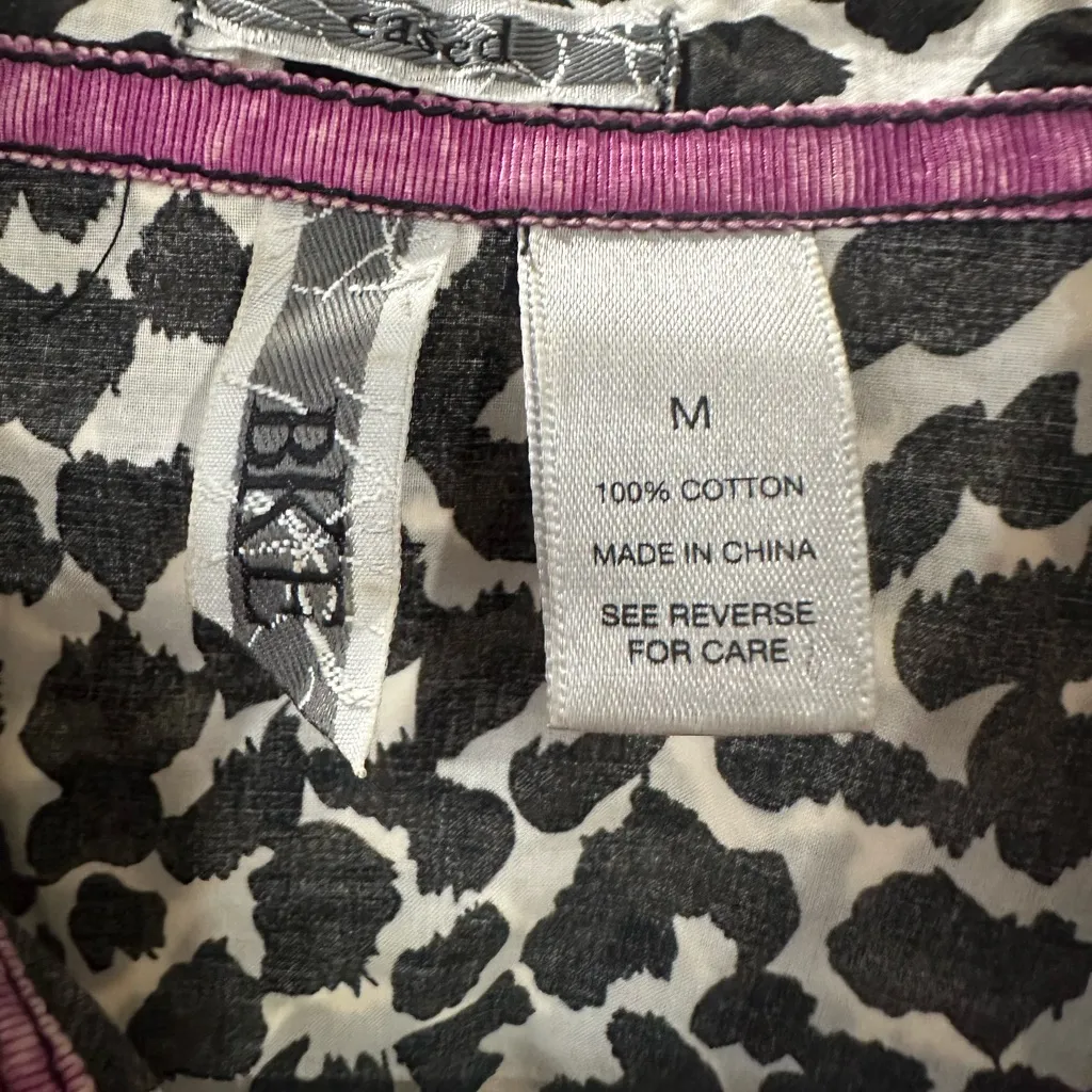 BKE Black and White Leopard Print Button Down Shirt- Like new!!! - Image 6