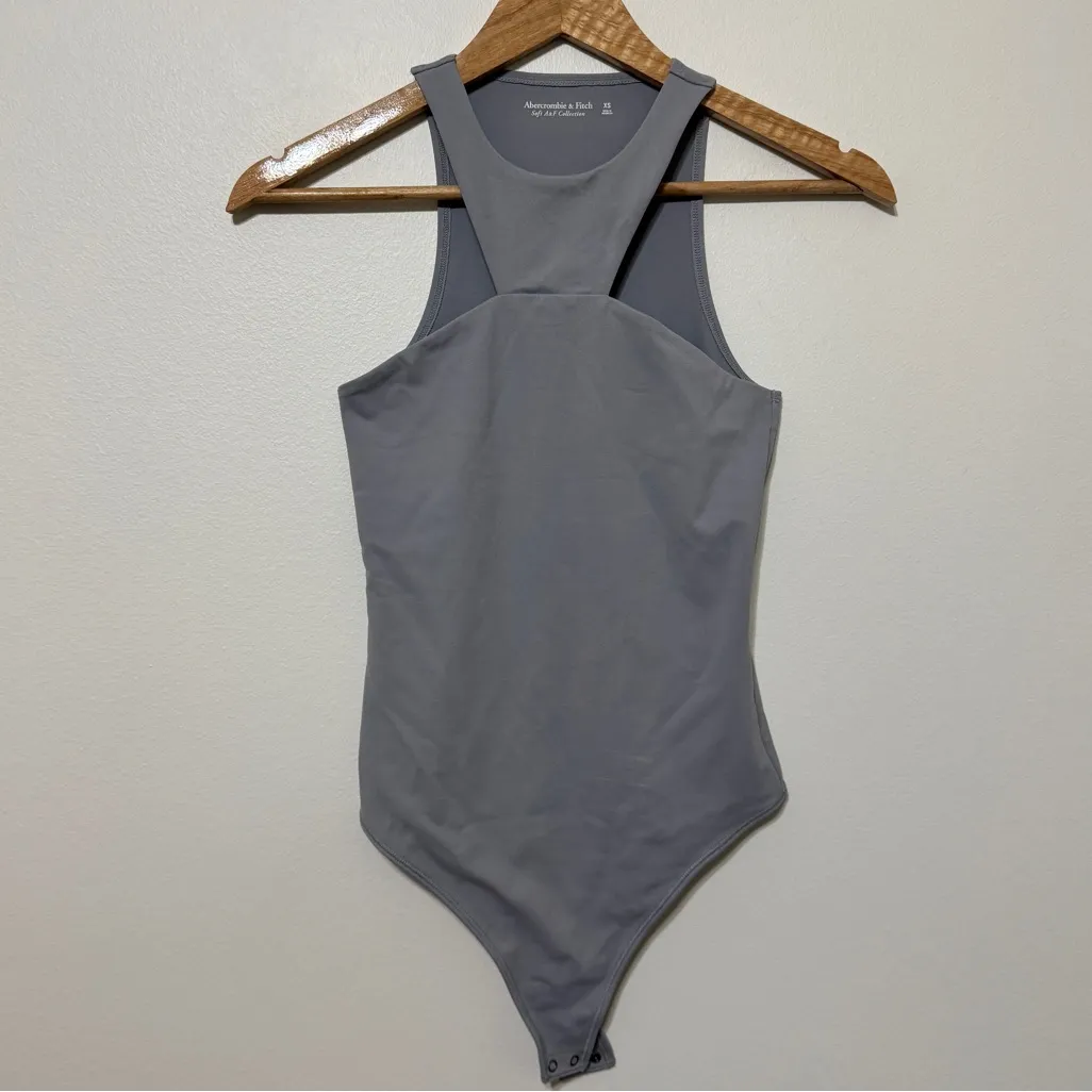 Abercrombie & Fitch Soft A&F Collection Size XS Gray high neck bodysuit tank - Image 2
