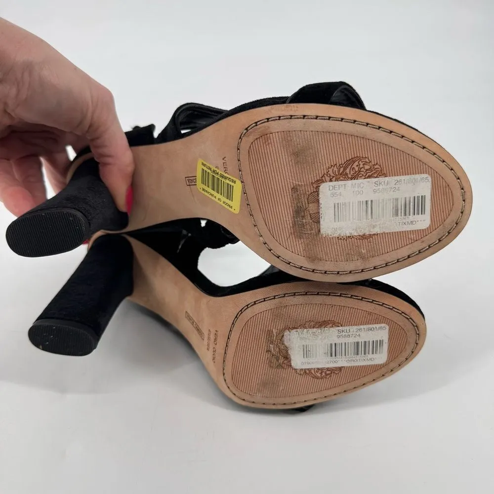 New Vince Camuto Velvet Robeka‎ Heeled Sandal Black 8.5 - Image 8