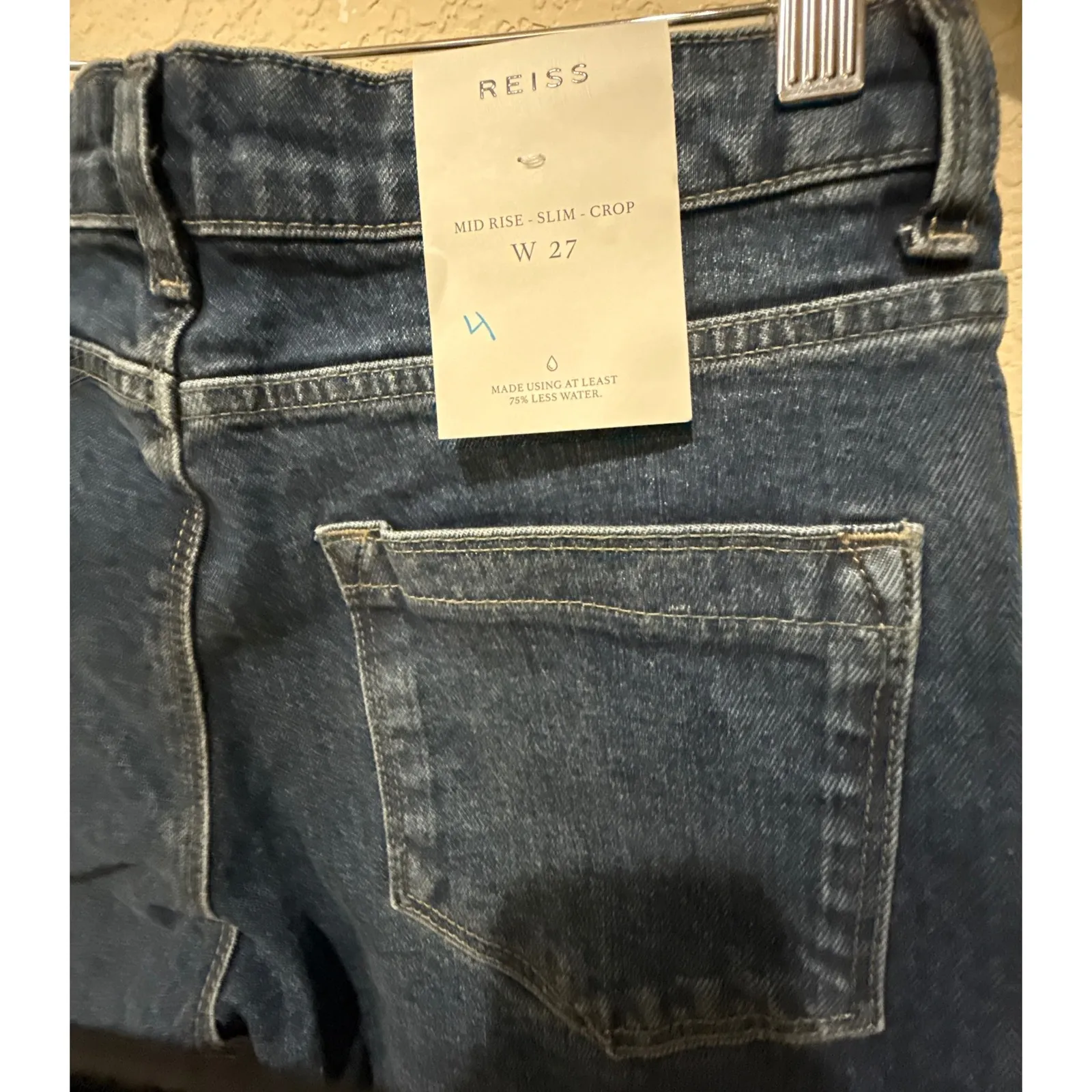 REISS Bailey Mid Rise‎ Straight Jeans Size 27 - Image 9