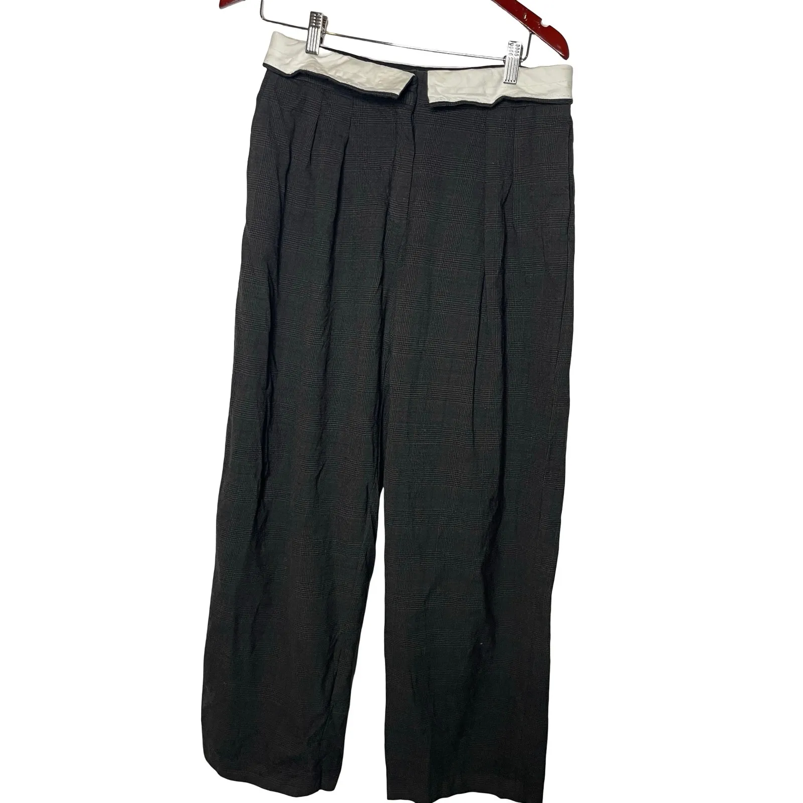 Aritzia Babaton Bureau Wild Leg Pants in chocolate grey sz 8 - Image 4