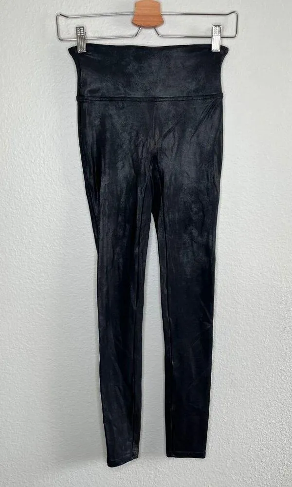 Spanx spanxshape Faux Leather High-Waisted Contoured Leggings Small - Image 2
