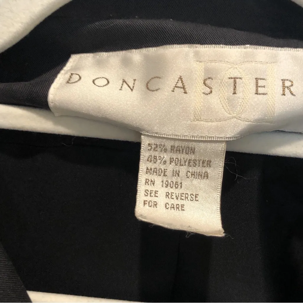 Doncaster Women's Black Blazer button closure size 12 - Image 2