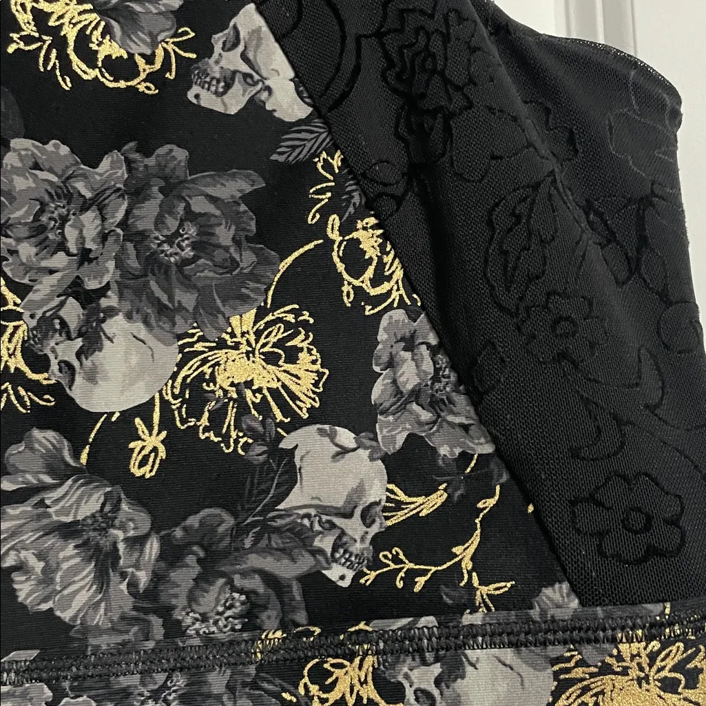 Torrid Active Floral Skull Sport Bra Size 4 - Image 8