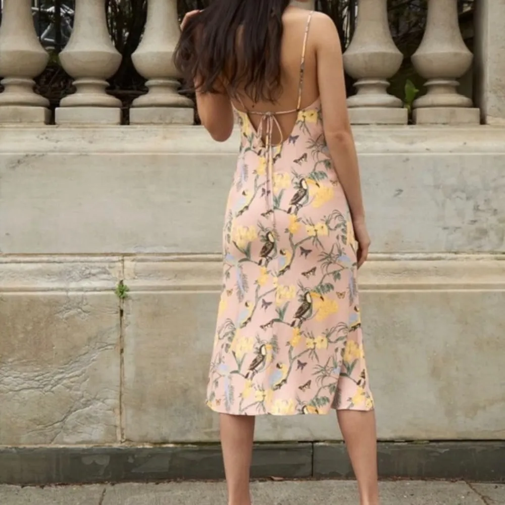 💕REFORMATION💕 Chianti Dress ~ Congo Tropical Floral Toucan Bird Print XS - Image 5