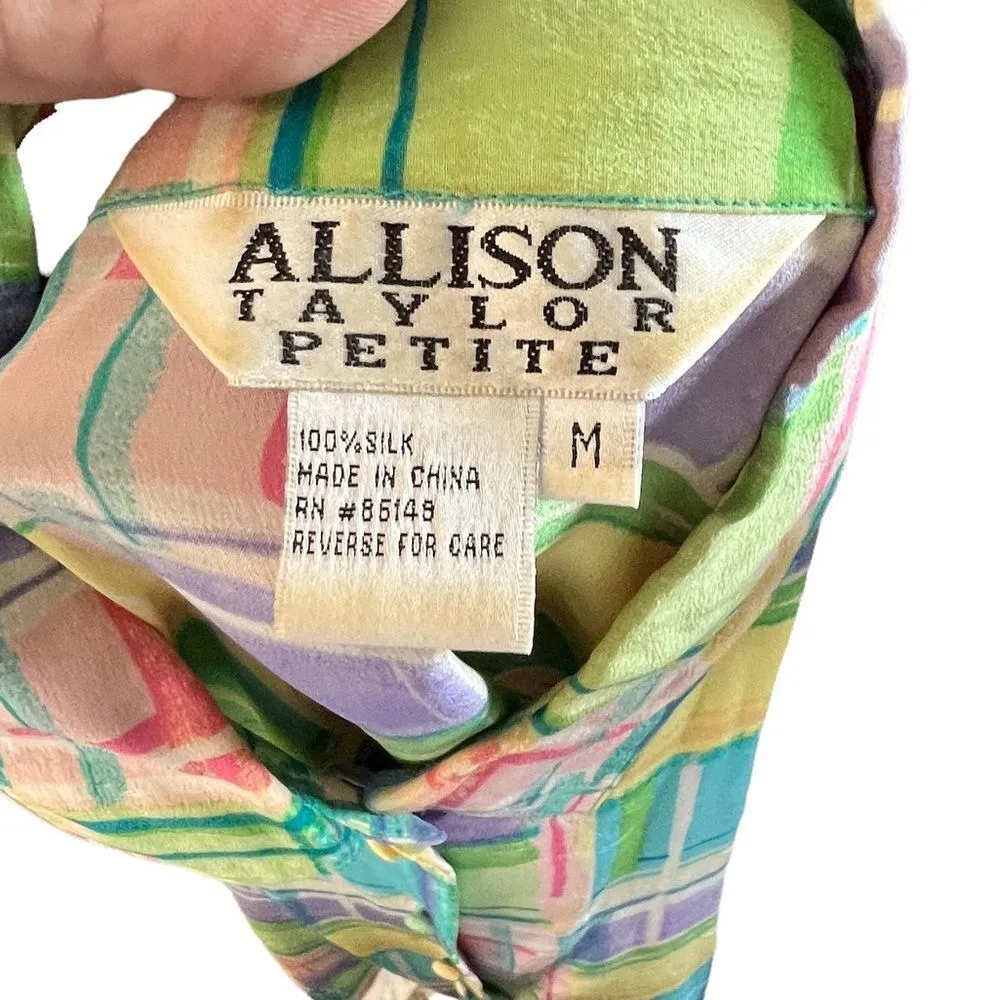 Vintage Allison Taylor Petite Silk Blouse - Image 5