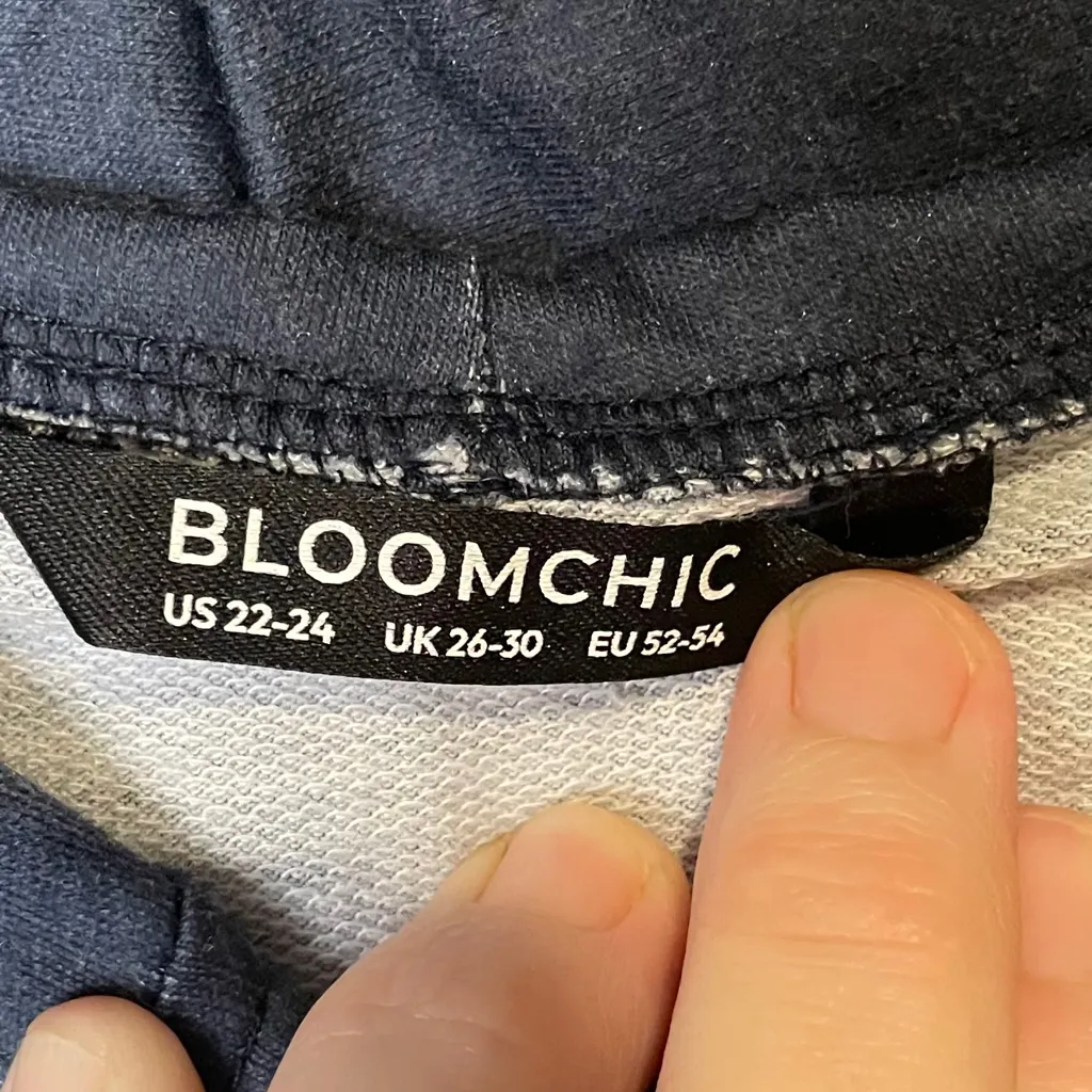 Bloom Chic Womens Drawstring Hooded Shirt, Long Sleeve Size 22 - Image 3