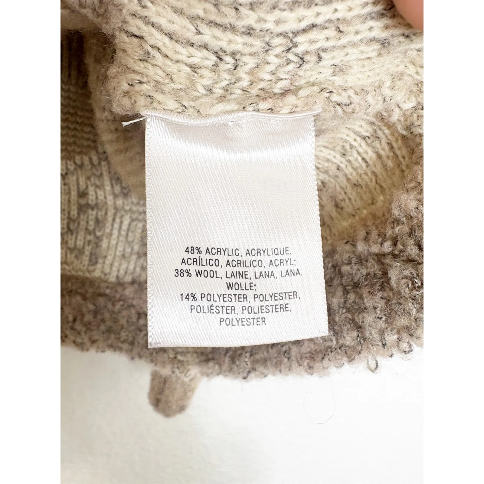 Anthropologie Rosie Neira Intarsia Spotted Sweater Cardigan Size XSP Tan Boho - Image 7