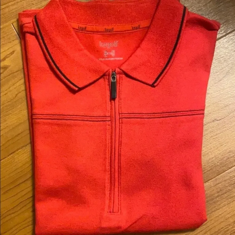 Liz‎ Gold Collared Golf Polo Short Sleeve​ Red Size XS - Image 4