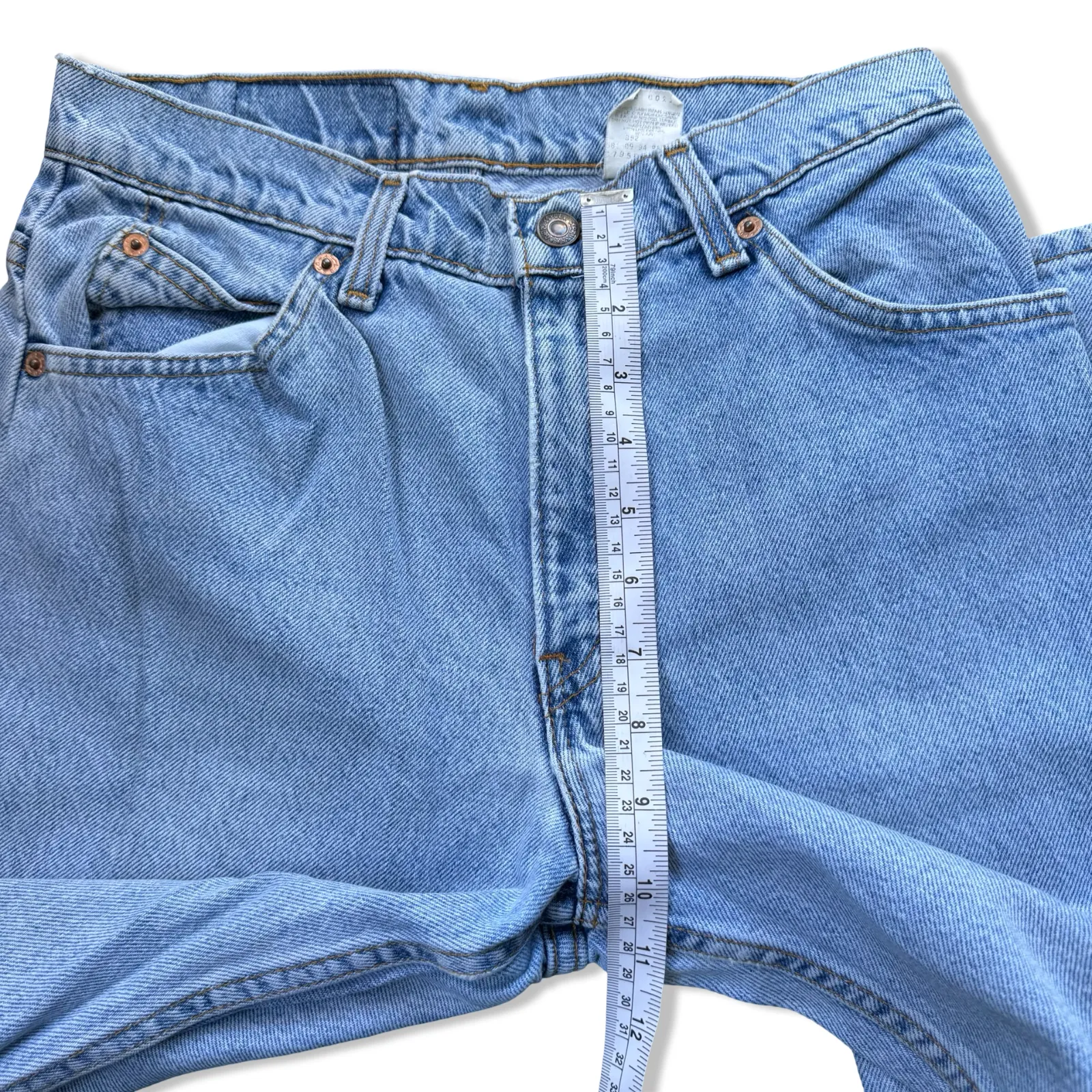 Vintage Levi’s 950 Women’s Blue Jeans 7 MED USA Made Relaxed Fit Tapered Leg - Image 9