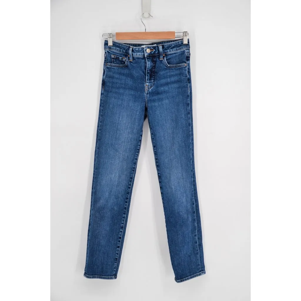 Velvet Graham & Spencer Victoria High Rise Straight Leg Jeans in Anchor Wash 25 Blue - Image 3
